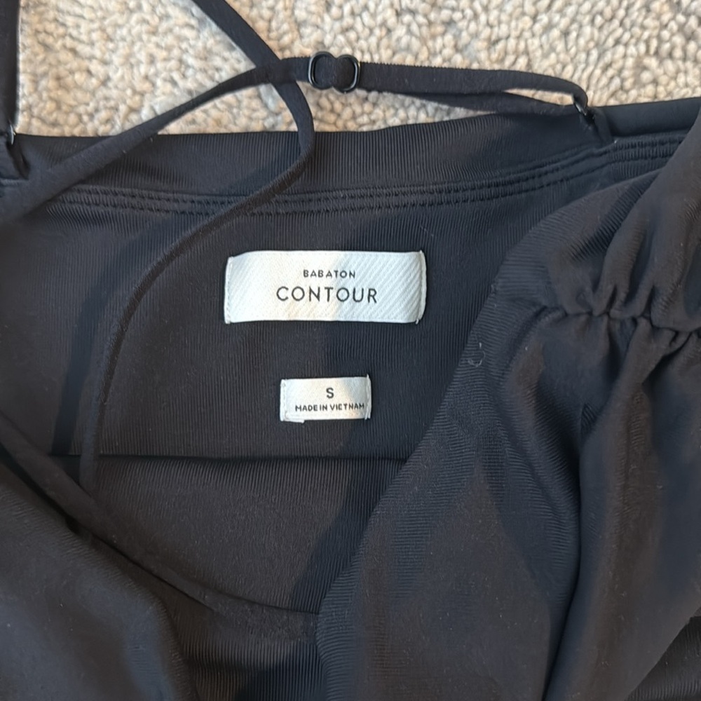 Aritzia Babaton Contour Ruched Bodysuit | Ruched Detail | Size S | Black - Picture 3 of 5